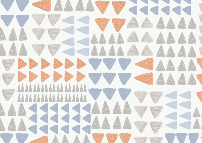 Watercolour Triangles, Blues - Twist&Fit Roller Blind - Image 6
